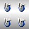 Service Caster 4 Inch 316SS Blue Polyurethane Swivel Bolt Hole Caster Set with Lock Brake SCC SCC-SS316BHTTL20S414-PPUB-BLUE-4 - alternate 1